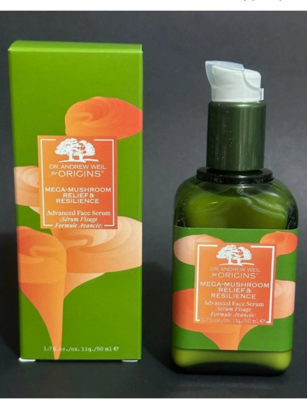 Origins Mega-Mushroom Relief & Resilience Advance Face Serum NEW in Box